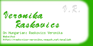 veronika raskovics business card